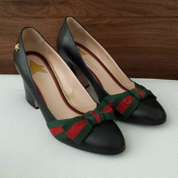 Gucci Shoes - Gucci Web Bow Pumps size 38